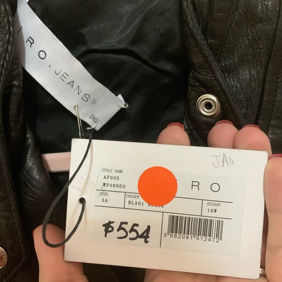 IRO Neo Leather Lace Up Vest size 36 - Picture 5 of 8